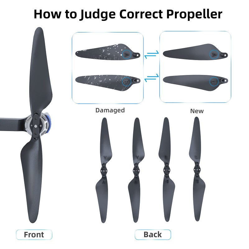 Ruko F11/F11PRO/F11GIM/F11GIM2 Drone Replacement Foldable Propeller Blades (4PCS) - Essential Drone Accessories and Spare Parts - Image 3